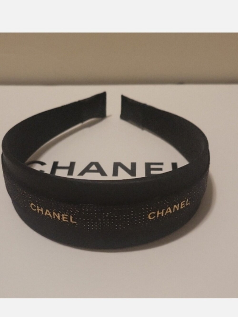 CHANEL Black & Gold Ribbon